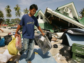 The tsunami that struck Thailand in 2004 was caused by an earthquake beneath a nearby oceanic trench.