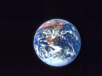A view of earth from space.