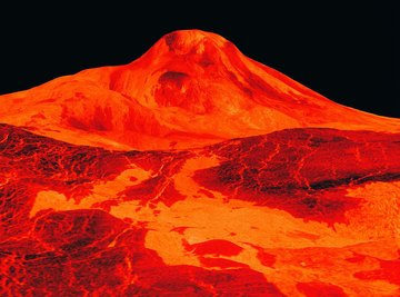 Volcanic activity contributes to acid rain on Venus.