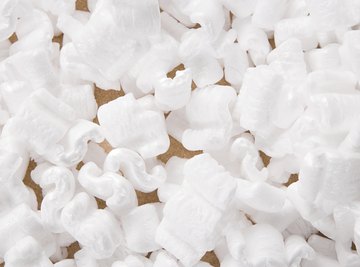 Styrofoam packing peanuts.