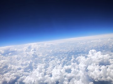 Clouds near the earth's stratosphere.