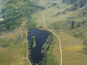 Aerial view of San Andreas fault line