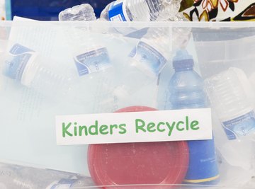 A box of plastic water bottles.