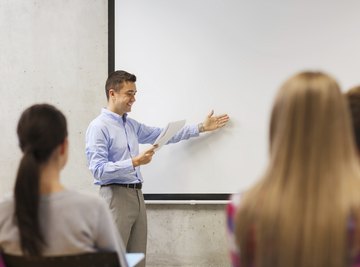 Student giving a persuasive speech