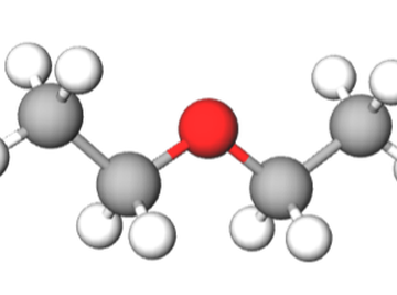 Ball-and-stick model of diethyl ether