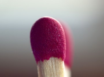 Close-up Macro of Pink Wood Stick Matches in a Box Stock Image