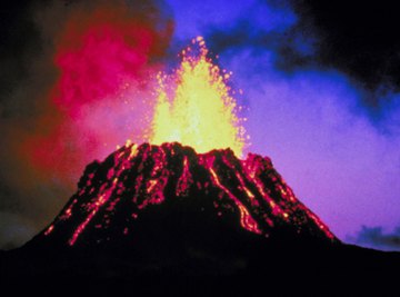 Volcanoes are landforms found at plate boundries.