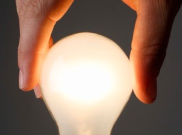 Simple circuits show how electricity can be conducted to illuminate a light bulb.