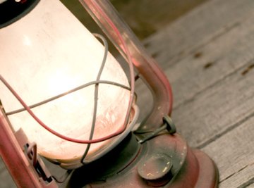 In the 1800s, people used oil and natural gas to light their lamps