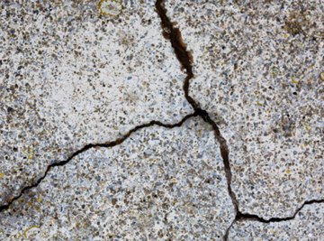 Weathering gradually breaks down rocks.