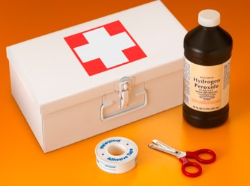 Well-stocked first-aid kits include hydrogen peroxide.