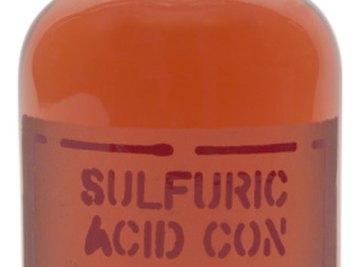 Sulfuric acid and a base like potassium hydroxide will react by neutralizing each other.