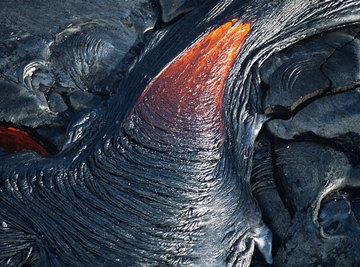 Silica-rich lava becomes obsidian when cooled immediately through direct contact with water.
