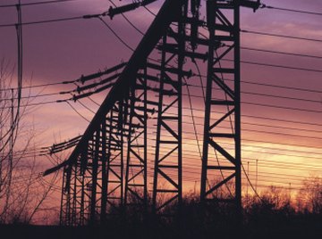 Power lines carry electricity.