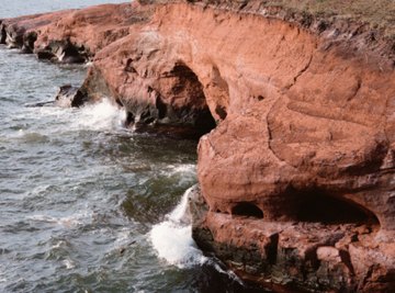 Even small amounts of iron produce a red color in sandstone.