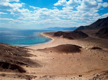 The Red Sea is an example of a mature rift valley, located between the Arabian Plate and African (Nubian) Plate.