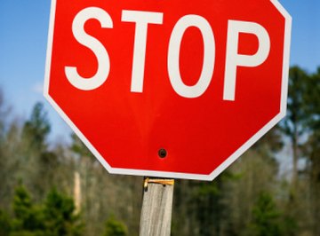 Stop signs are in the shape of an octagon.