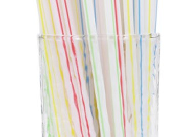 Flexible straws work best for this project, but regular straws will work as well.