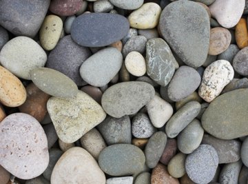 4 Flat Oblong Rocks 4 to 6 inch. Lot of 4 rocks, beach rocks for