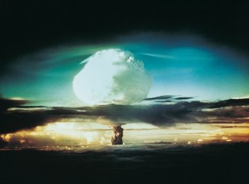 Both fission and fusion reactions are options for nuclear bombs.