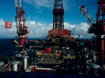 An off-shore drilling platform