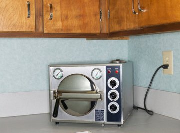 This autoclave is used to sterilize dental equipment.