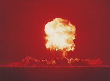 Properties of radioactive materials led to the creation of the nuclear bomb.