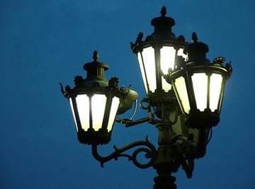 Street lights allow people see while walking outside.