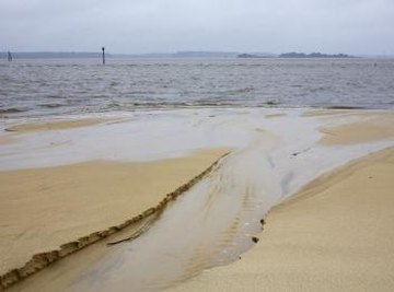 Beach erosion.