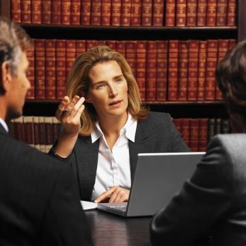 Lawyer discussing rights.