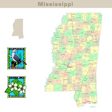 Map of Mississippi.