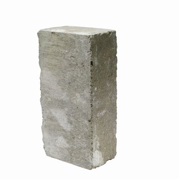 Close up of a concrete block