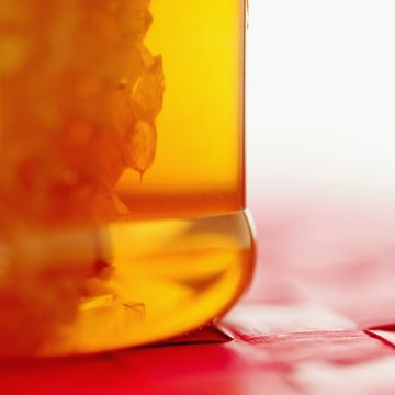 Close-up of honey in a jar