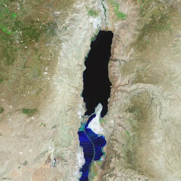 The Dead Sea seen from space