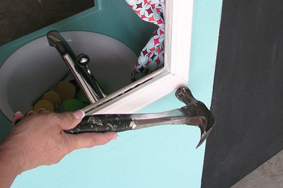 Use finish nails to install the trim.