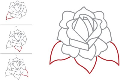 How to Draw a Classic Tattoo Style Rose (with Pictures) | eHow