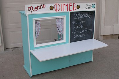 The lunch counter folds down for easy storage.