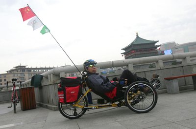 China Photos/Getty Images News/Getty Images Recumbent bikes are often more comfortable than upright bikes.