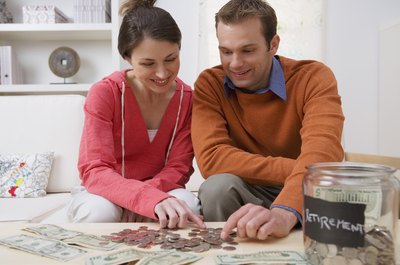 Jupiterimages/Comstock/Getty Images Count those pennies to make sure you're saving enough for retirement.