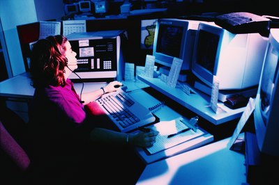Thinkstock/Comstock/Getty Images 911 dispatchers have a non-sworn role.