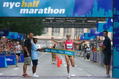 Chris Trotman/Getty Images Sport/Getty Images Paula Radcliffe of Great Britain winning the 2009 NYC Half Marathon.