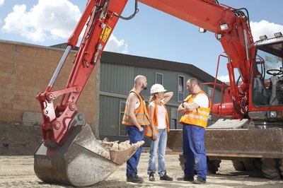 Rainer Elstermann/Lifesize/Getty Images Machine operator duties vary according to job and work site.