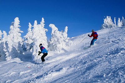 Ablestock.com/AbleStock.com/Getty Images Build strong quadriceps to improve your skiing.