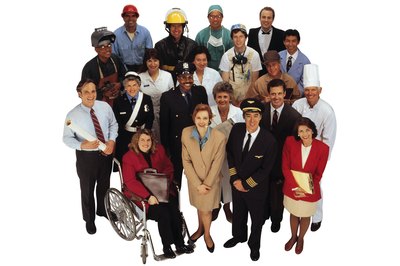 Comstock/Comstock/Getty Images Workplace safety posters promote safety awareness.
