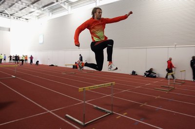 Bryn Lennon/Getty Images Sport/Getty Images Hurdle jumps are a plyometric exercise.