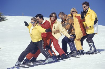 David De Lossy/Photodisc/Getty Images A group effort demonstrating the wedge, also called the snowplow.