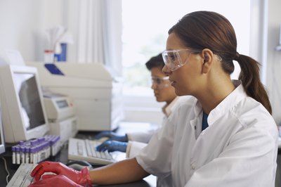 Thinkstock Images/Comstock/Getty Images Eye protection is key in many jobs, from woodworking to dental hygienist.