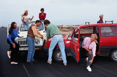 David De Lossy/Photodisc/Getty Images A car dealer will inspect your vehicle for signs of an accident.
