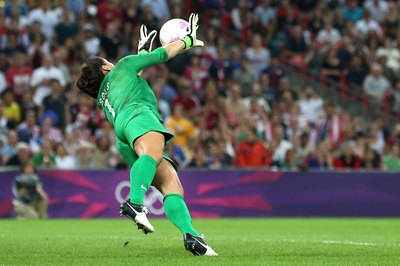 Ronald Martinez/Getty Images Sport/Getty Images Goalkeeper Hope Solo helped the U.S. win the 2012 Olympic gold medal.