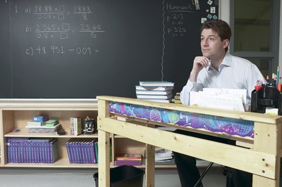 Hemera Technologies/AbleStock.com/Getty Images Mathematicians sometimes end up in the classroom as teachers.